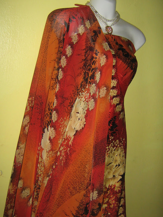 KCKS 1007E: KOREAN CHIFFON M/W KOREAN SILK, 2M+2M, BHG BAJU JARANG DAN PERLU LINING