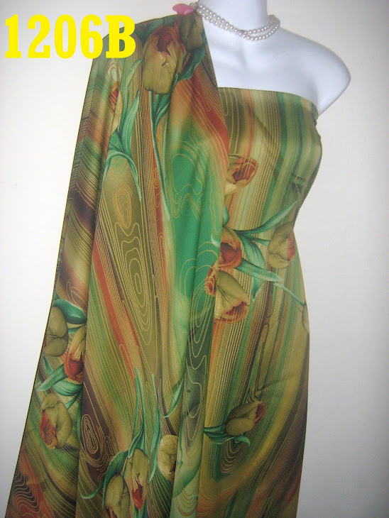 CC 1206B: CHIFFON CREPE ONE MALAYSIA, 4 METER, KAIN AGAK BERAT, CANTIK DAN MENAWAN, KOREAN MADE