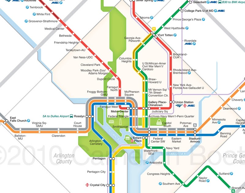 Dc Metro Map With Streets Overlay United States Map