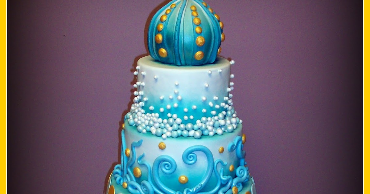 Ocean Themed Wedding Cake
