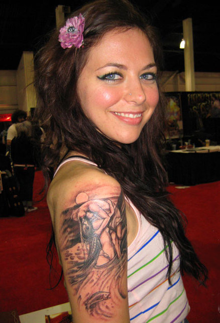 Arm Sleeve Tattoo Above is a Japanese sleeve using wind bars, Arm Sleeve Tattoo Above is a Japanese sleeve using wind bars,