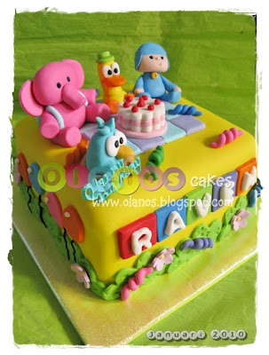 Pocoyo Theme Birthday Cake Pocoyo Theme Birthday Cake