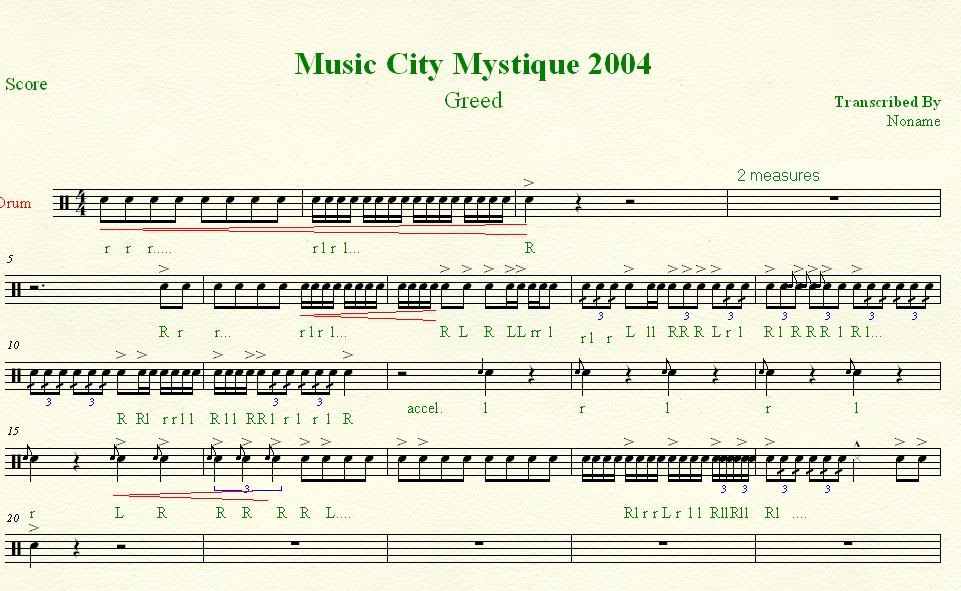 Music City Mystique Sheet Music Percussion And Drum Stuff
