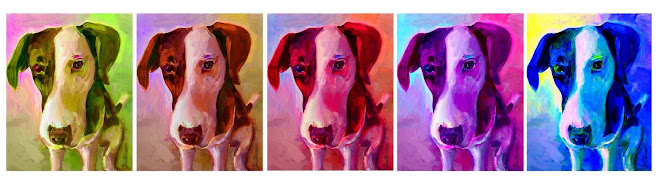 Colored Dog Strip  12x36 on paper
