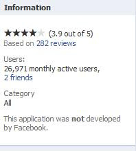 Fake facebook application