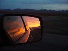 sunset heading to Williams Arizona