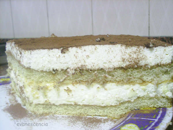 Lo que quedaba del tiramisú trozo tiramisu
