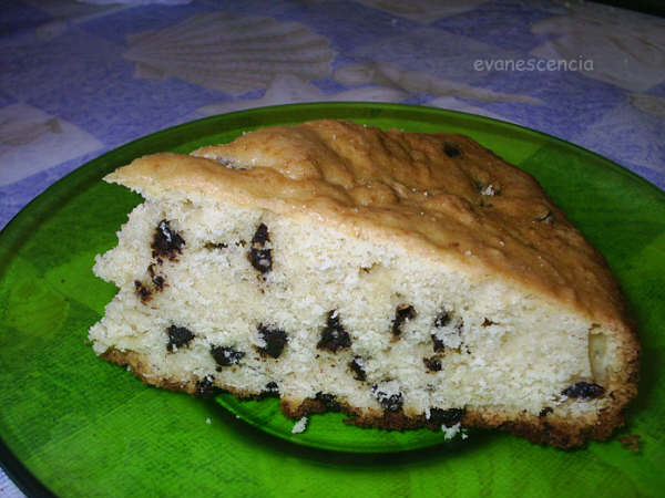 Trozo de bizcocho de queso, chocolate y pasas trozo bizcocho de queso chocolate y pass