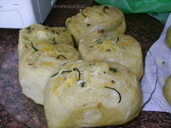 Trozos de focaccia trozos de focaccia