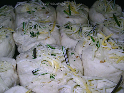 Focaccia con queso por encima focaccia con queso por encima