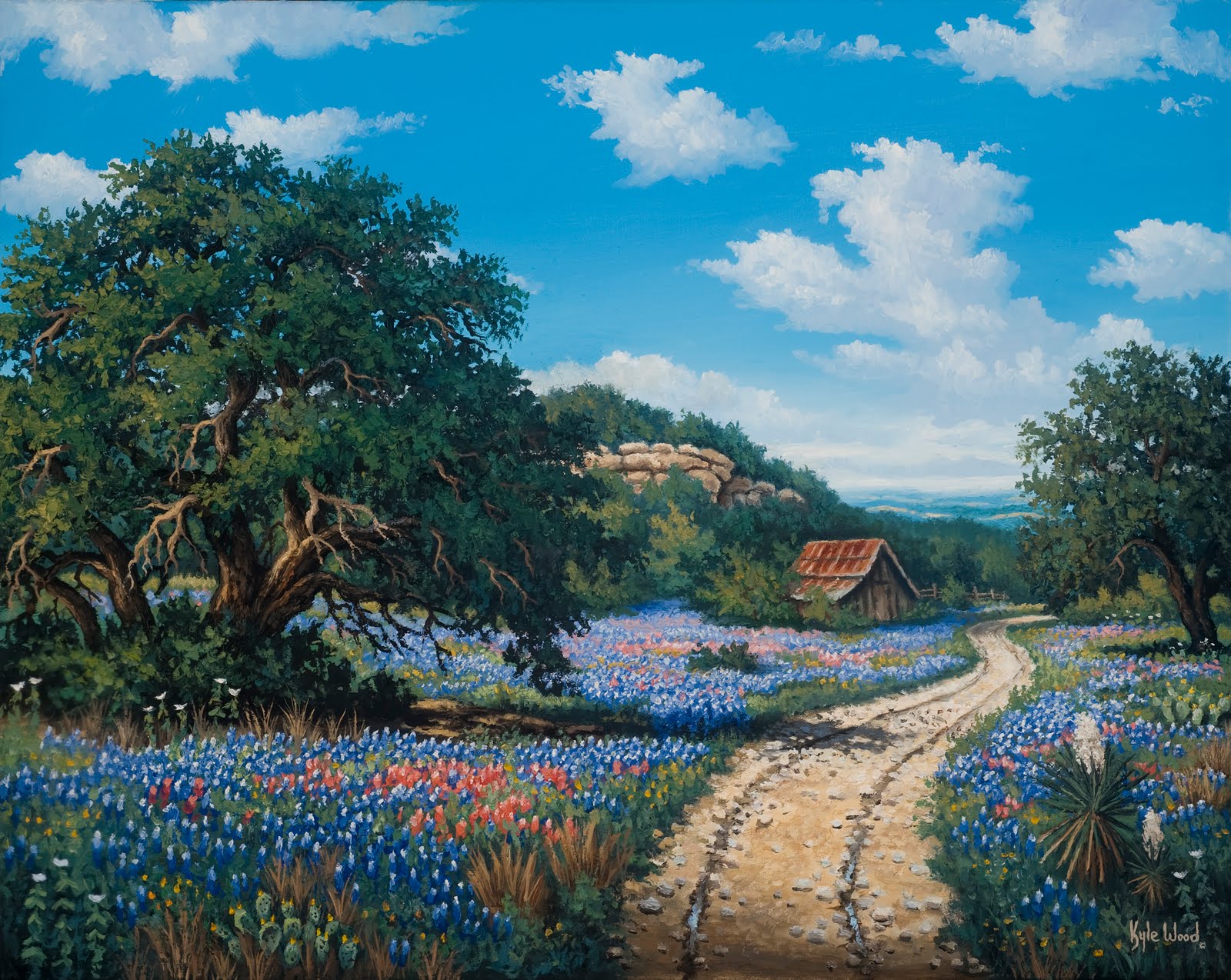 Artists Of Texas Contemporary Paintings and Art "Hill Country Blues