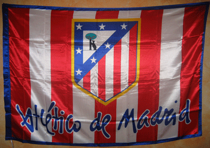 Bandera del Atlético de Madrid.