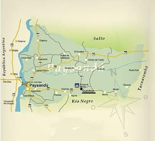 Mapa Paysandu - Guichon