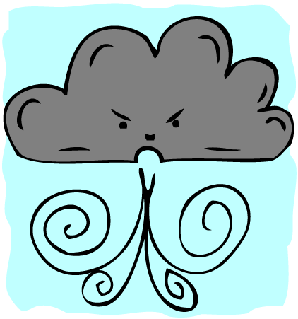 Cartoon Windy Cloud
