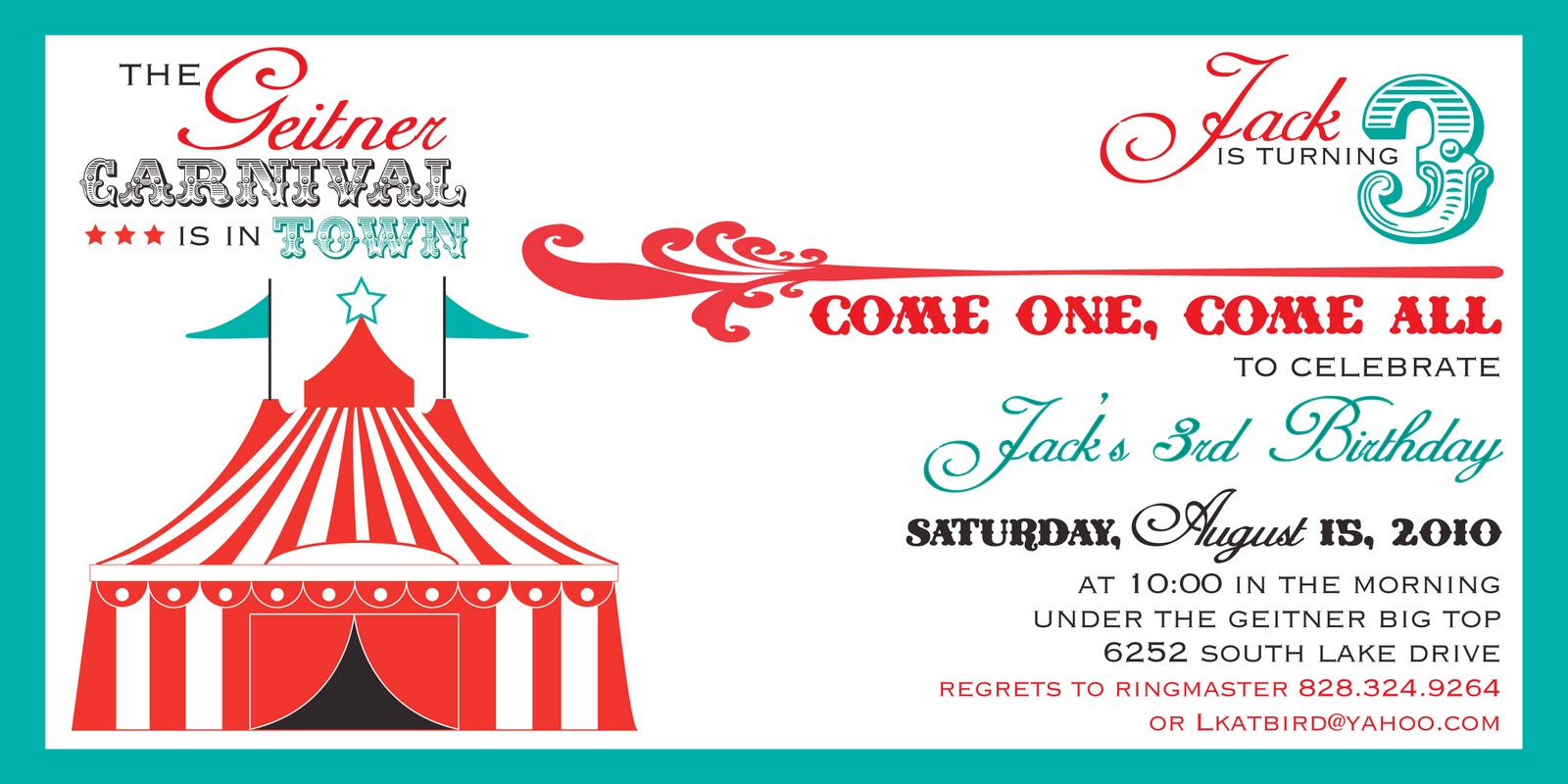 Carnival Party Invitations