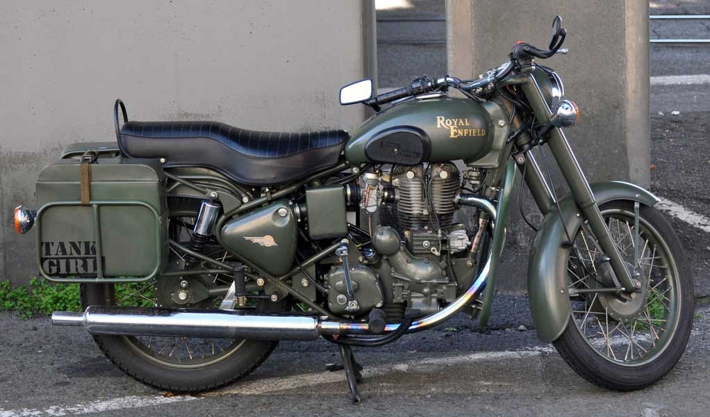 RoyalEnfields.com: She rides a Royal Enfield fit for Tank Girl