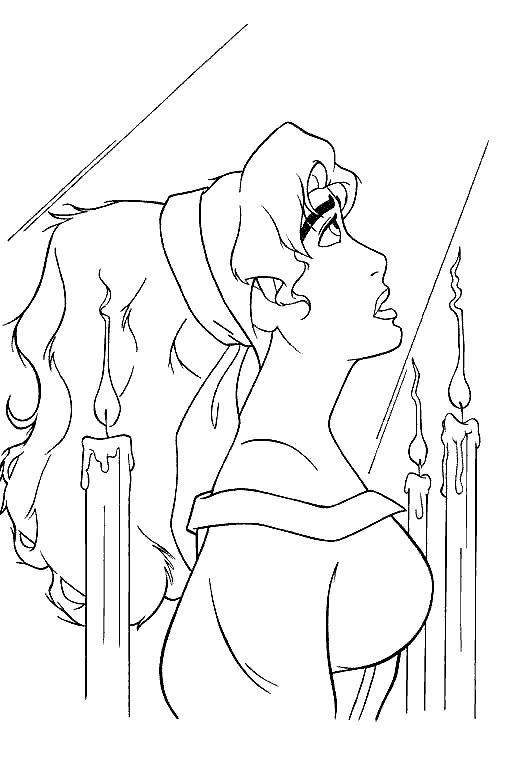 Princesas Disney: Dibujos para colorear de "Esmeralda"