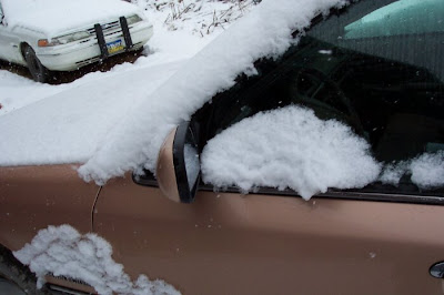 Fresh snow on my car