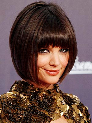 Katie Holmes Inverted Bob Cute Hairstyles in winter