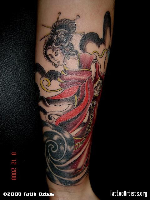 Geisha Arm Japanese Tattoo Design. Geisha Arm Japanese Tattoo Design