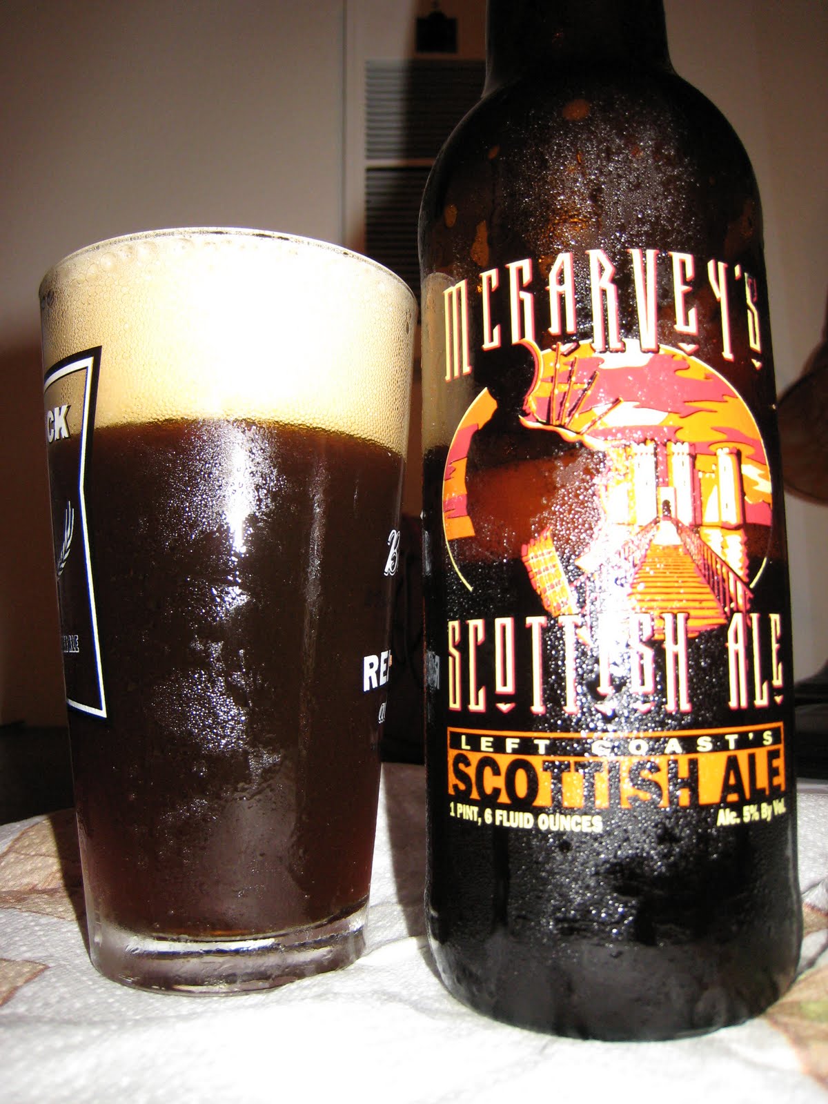 NonSnob Beer Reviews Left Coast McGarvey's Scottish Ale