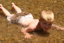 Castro enjoying some cool mountain water.