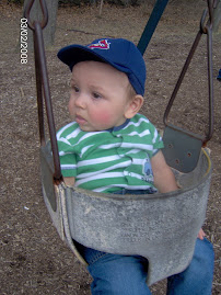 Swinging at the park for the first time