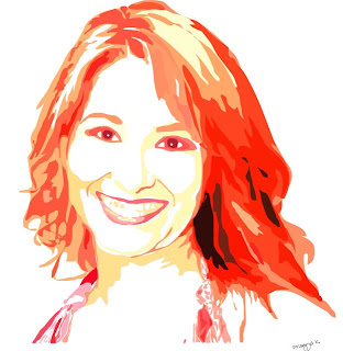 Bright and colorful lady portrait Portrait of a woman, personalized portraits