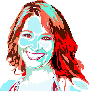 Bright and colorful lady portrait Portrait of a woman, personalized portraits
