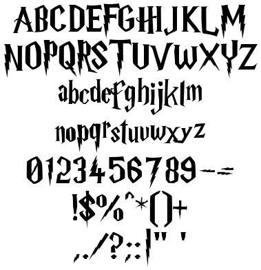 Graffiti Alphabet Letters AZ Harry Potters Design 