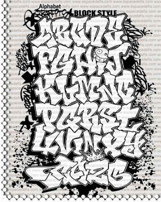 Alphabet Graffiti : Letter A-Z Graffoto Block Style Alphabet Graffiti : Letter A-Z Graffoto Block Style