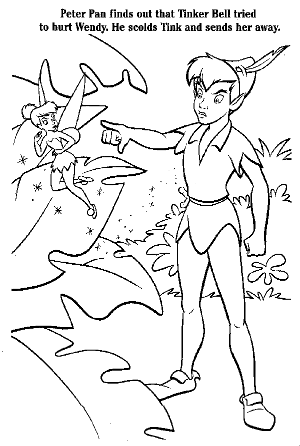 Tinkerbell Coloring Pages : Peter Pan Ruled Out !! PRINT THIS PAGE