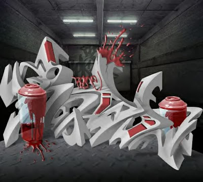 3D arrow graffiti