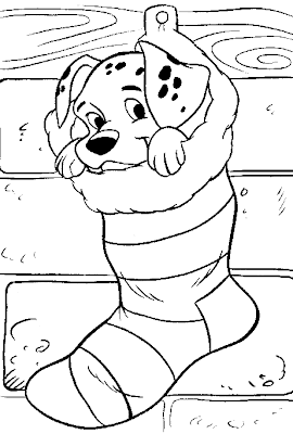 Disney Coloring Sheets on Christmas Dalmation Disney Coloring Pages  Gif