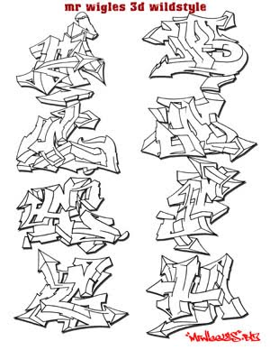 Graffiti Models Full Alphabet A Z Graffiti 3d Wildstyle Graffiti 3d wildstyle tags : graffiti models
