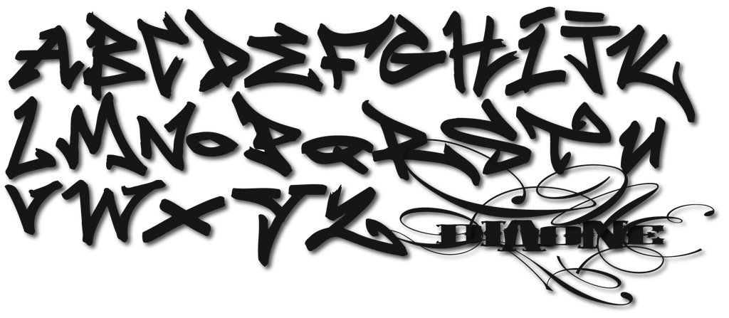 gangsta writing alphabet