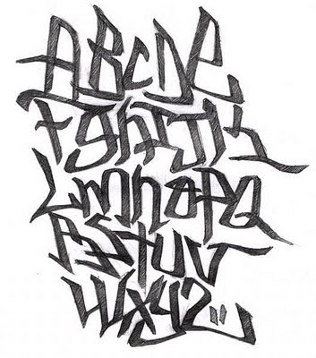 Graffiti Models How To Draw Sketch Alphabet In Graffiti Letters