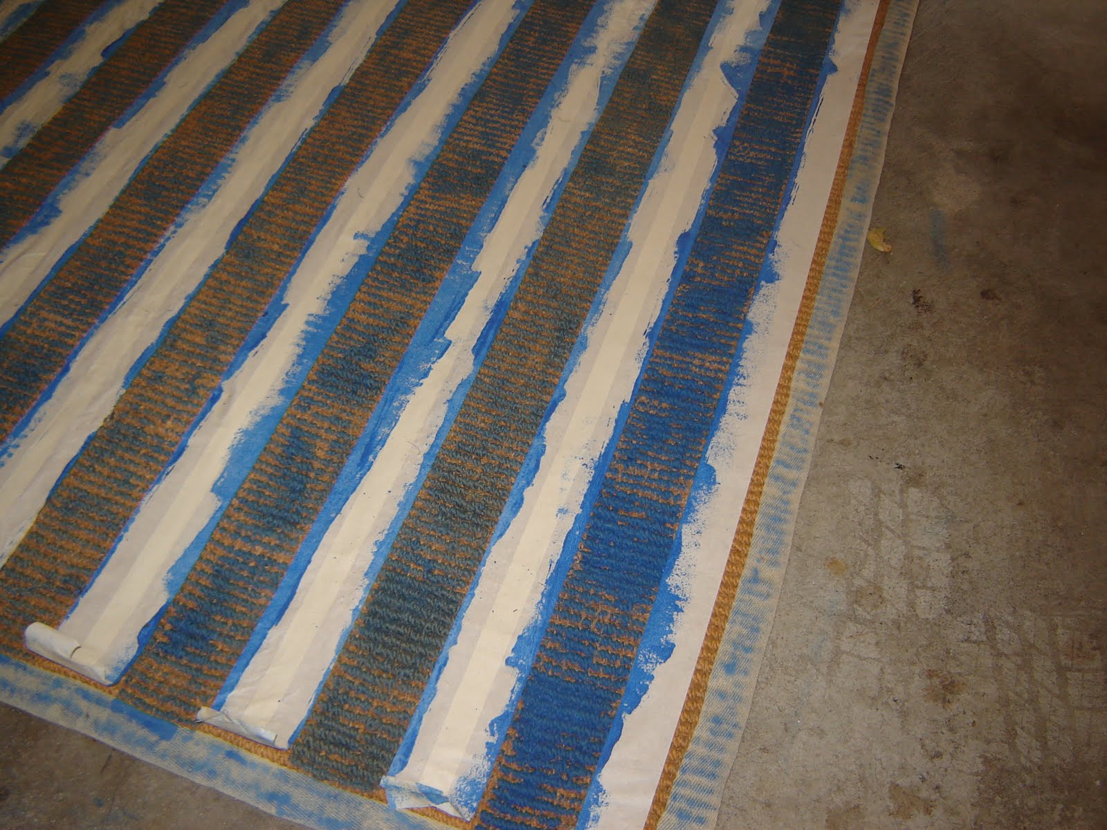 Heart And Home How to Paint a Sisal Rug Beachy, at Heart and Home