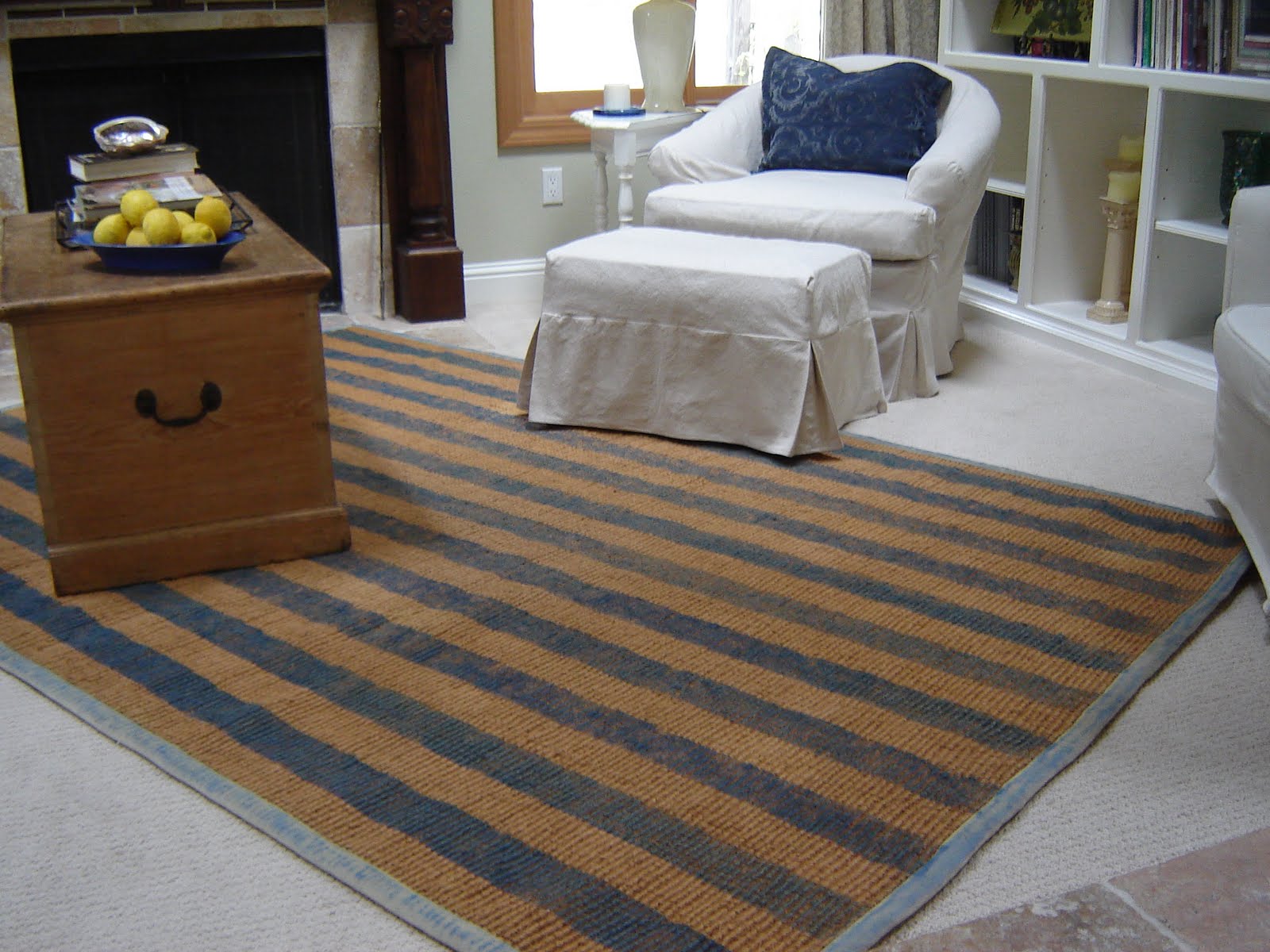 Heart And Home How to Paint a Sisal Rug Beachy, at Heart and Home