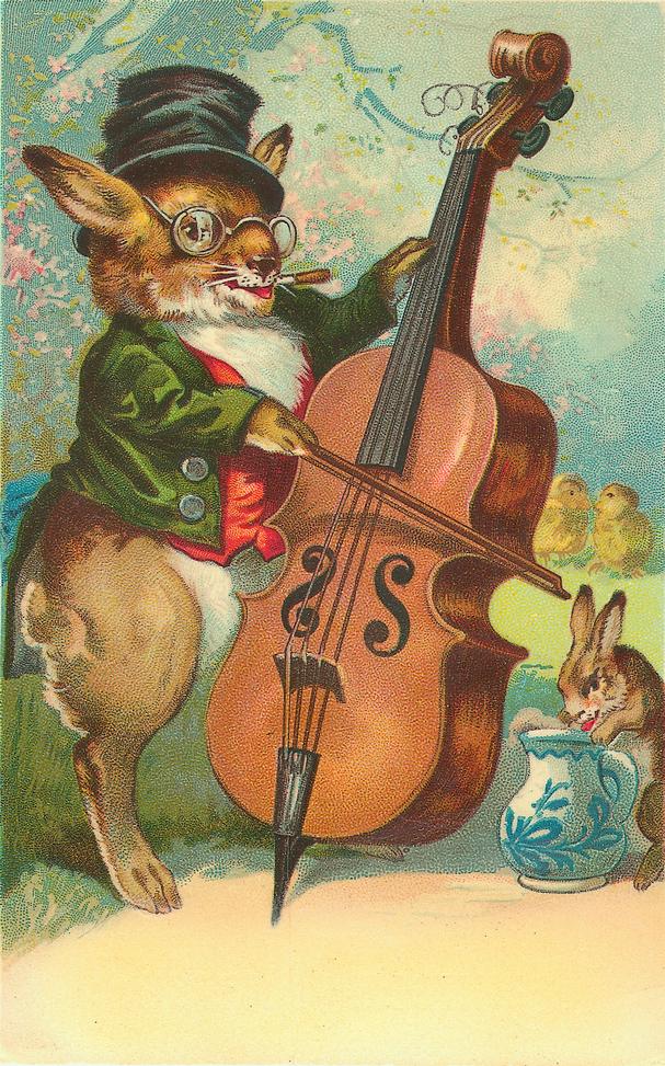 Cards Scrapbooking and Art Freebies Vintage Animals Rabbits