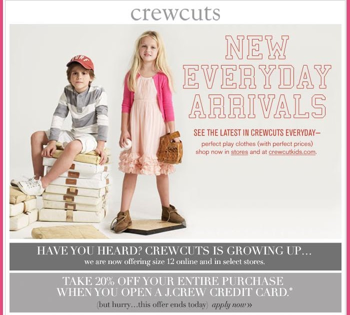J.Crew Aficionada Crewcuts Email New Spring Arrivals... For Everyday