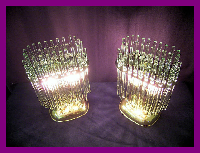 GLASS STICKS LAMP - CIRCA 1960 - PRICE: SOLD