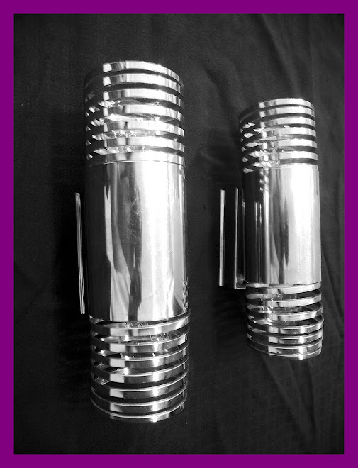 CHROMED WALL LIGHTS - CIRCA 1960 - HEIGHT: 25cm - PRICE: SOLD