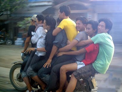 Vietnam, Transportation, Bicycle, Motorcyle, Tricycle