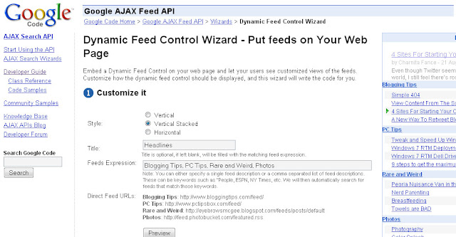 Dynamic Feed Control Wizard image