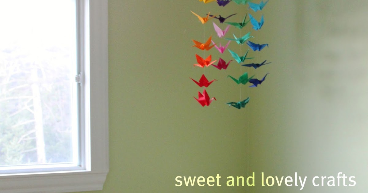 sweet and lovely crafts origami crane mobile