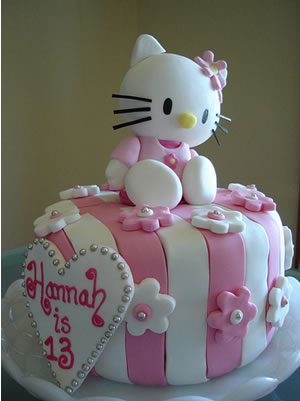  Kitty Birthday Cake on Wonder If I Can Have One Bit On It  Hmm  Yummy   Xd