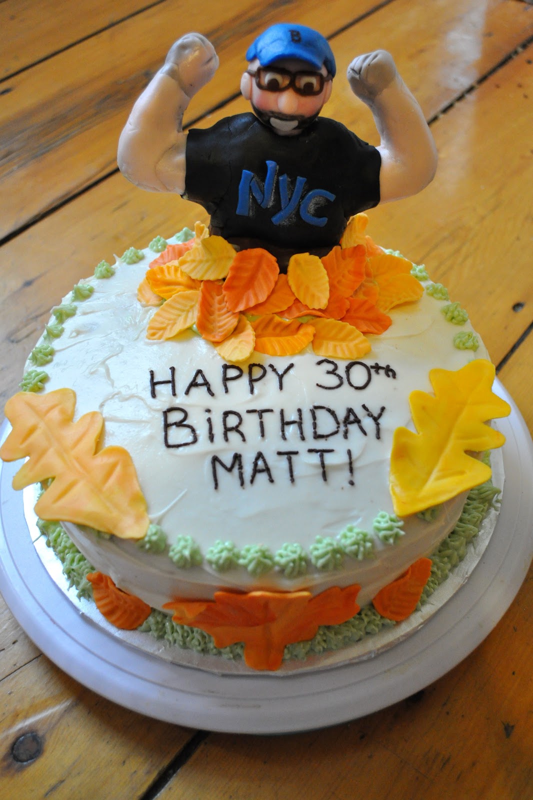 This cake captures Matt in many ways: the guns, the Boston cap for the Red ...