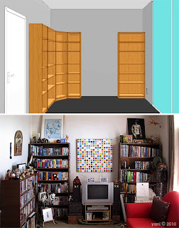 the new plan above and the existing room below the new plan above and the existing room below