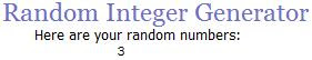 Random Number Random Number